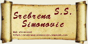 Srebrena Simonović vizit kartica